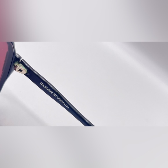 Vintage ClearVision 271 Black White Oval Sunglasses Frames Only - Picture 7 of 8